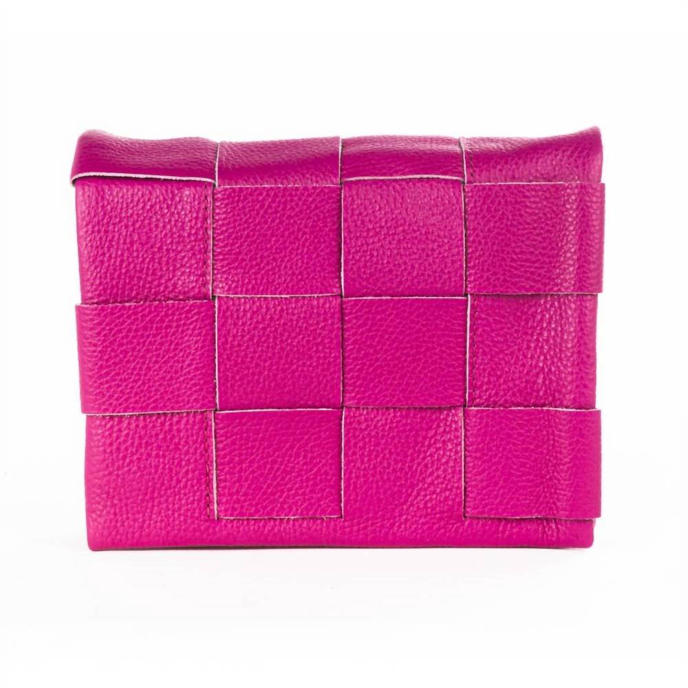 NEW GERMAN FUENTES rita leather clutch in pink
